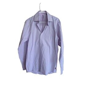 English Laundry Men's Purple Gingham Dress Shirt Size L Long Sleeve